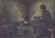 Vincent Van Gogh Peasant Woman near the Hearth (mk06) oil